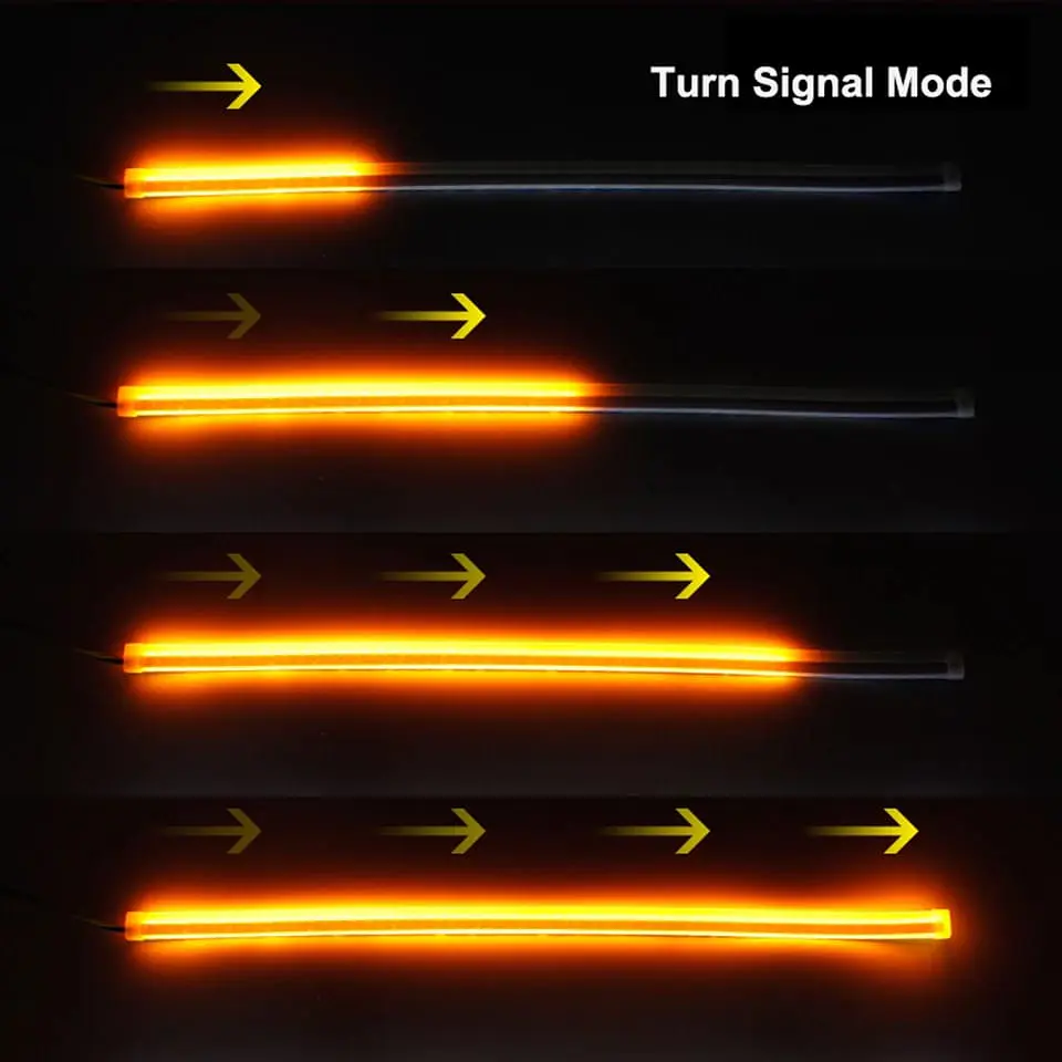 X2 Tira de luces led RGB de 60cm circulación diurna secuenciales 13