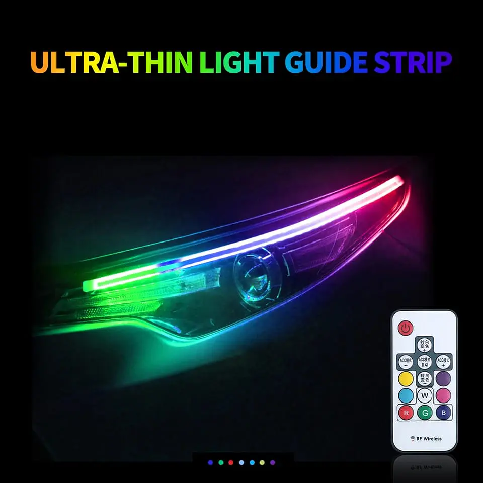 X2 Tira de luces led RGB de 60cm circulación diurna secuenciales 16