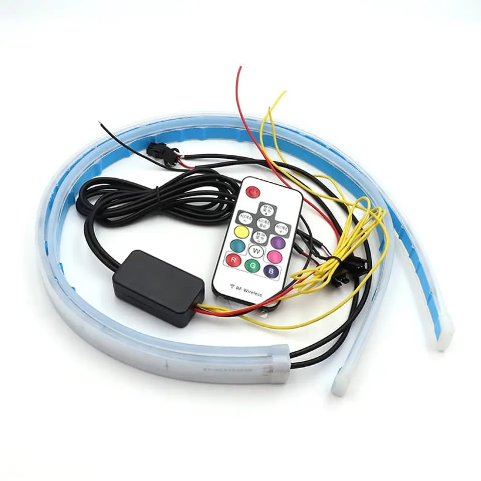X2 Tira de luces led RGB de 60cm circulación diurna secuenciales 26
