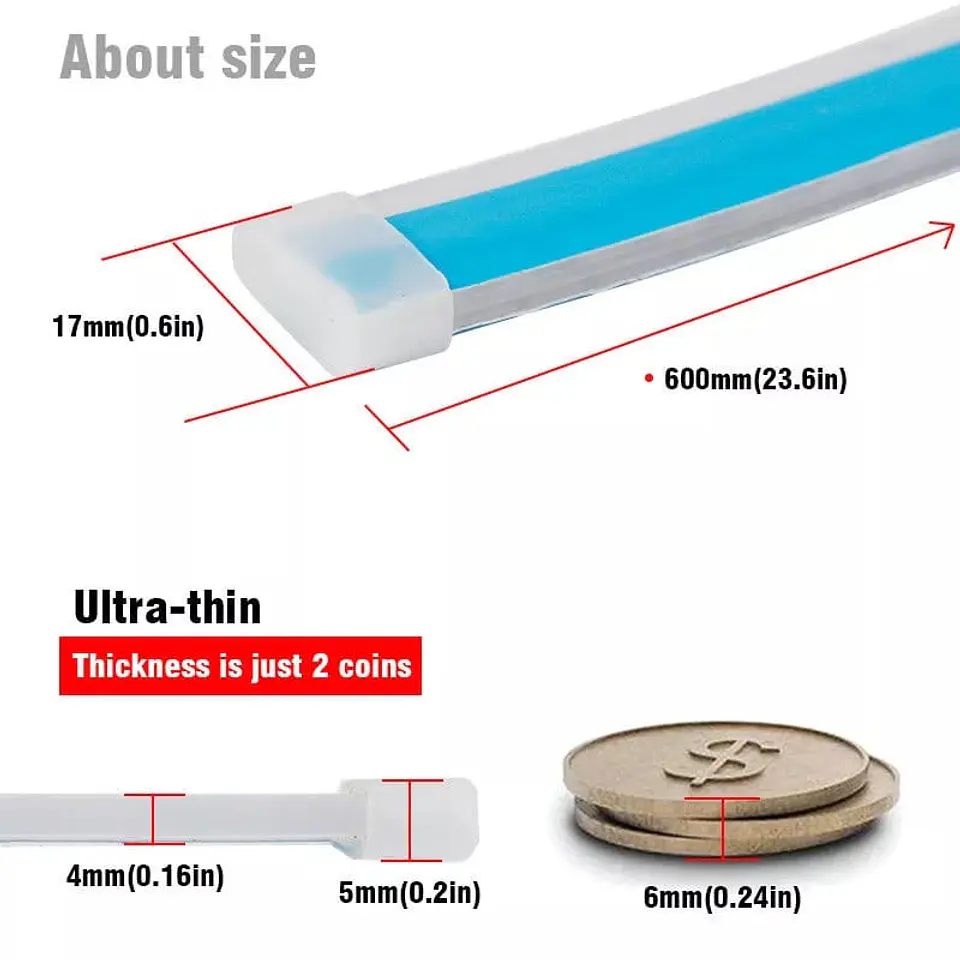X2 Tira de luces led RGB de 60cm circulación diurna secuenciales 27