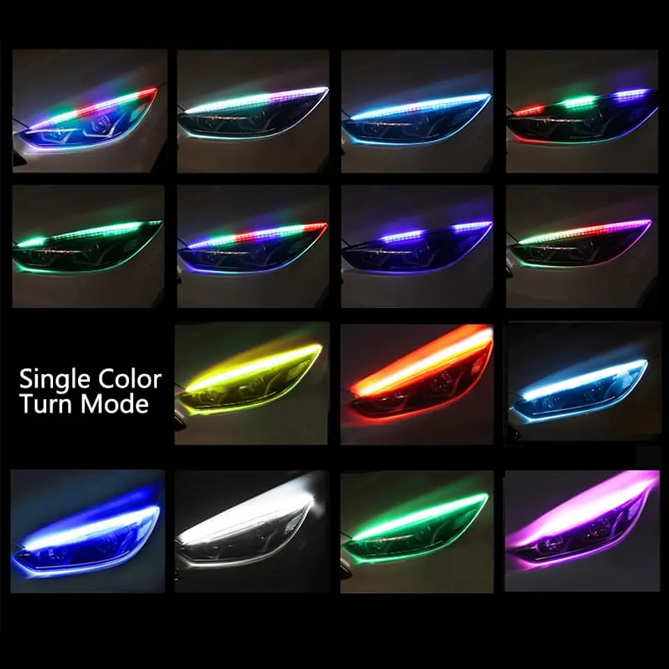 X2 Tira de luces led RGB de 60cm circulación diurna secuenciales 29