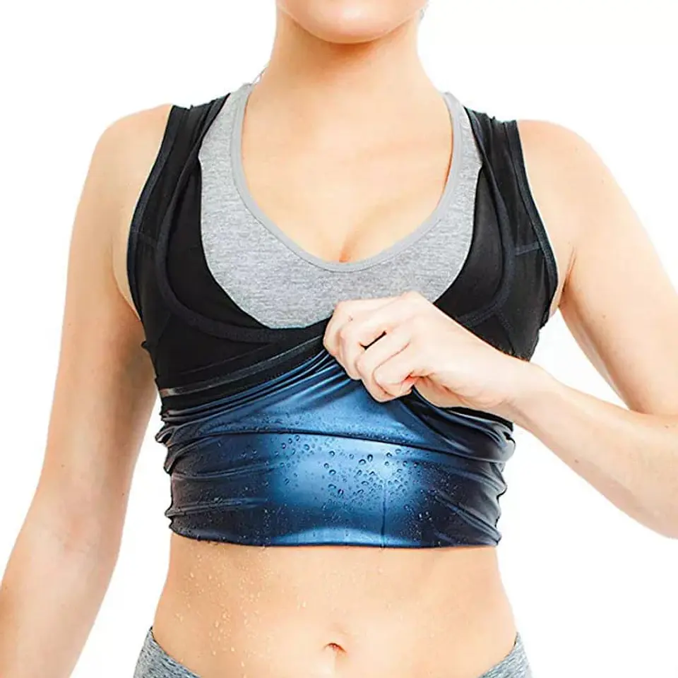 Polera de neopreno Sauna para dama entrenador de cintura S/M 5