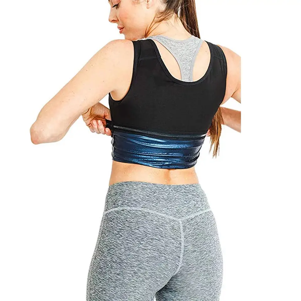 Polera de neopreno Sauna para dama entrenador de cintura S/M 6