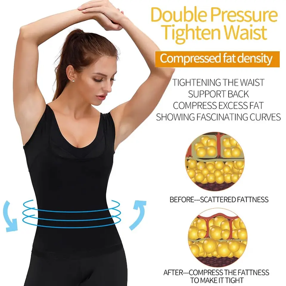 Polera de neopreno Sauna para dama entrenador de cintura S/M 13