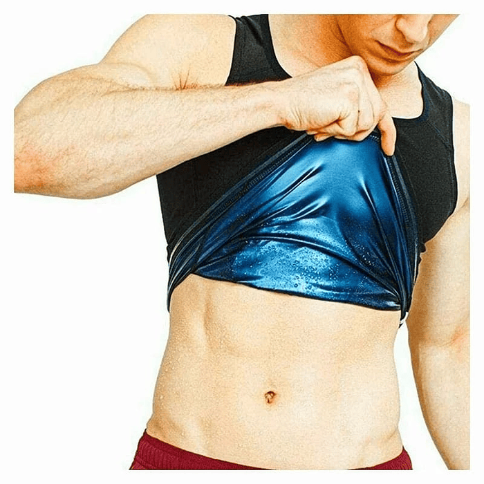 Polera de neopreno Sauna para hombre entrenador de cintura  7