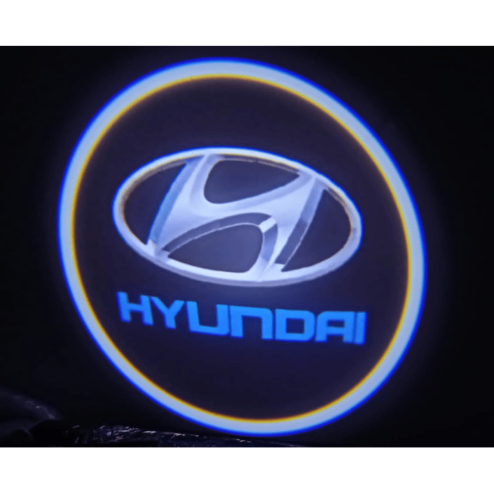 X2 luces led de cortesía o bienvenida para puertas de autos a bateria triple A Hyundai 2