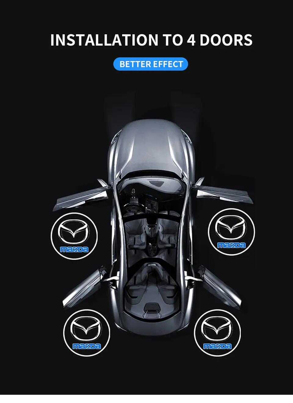 X2 luces LED cortesía puertas - a bateria Mazda 3