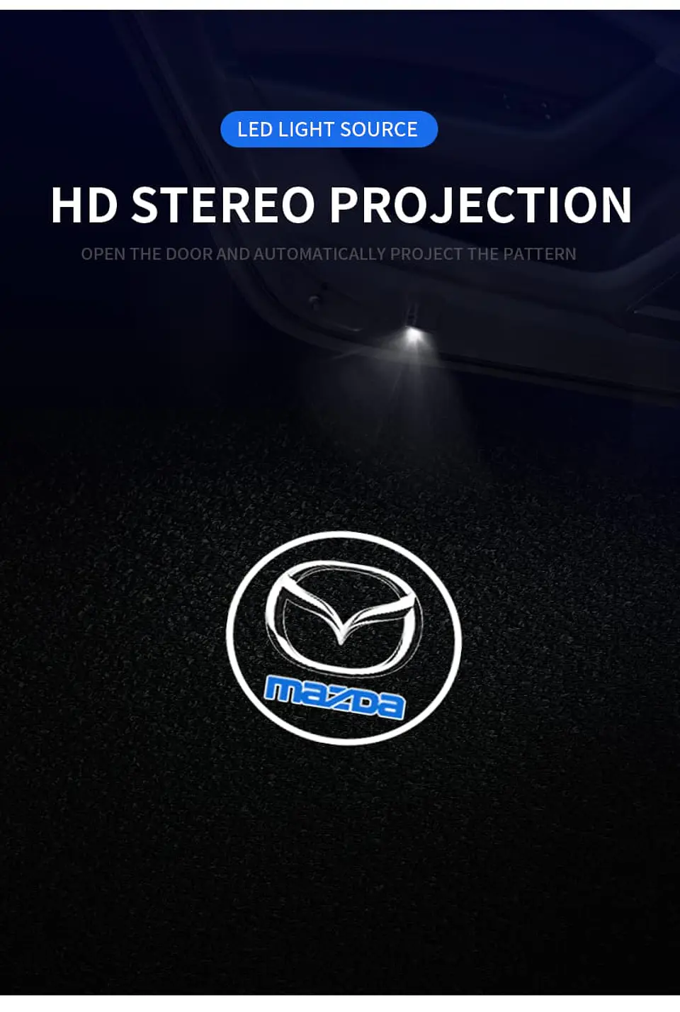 X2 luces LED cortesía puertas - a bateria Mazda 6