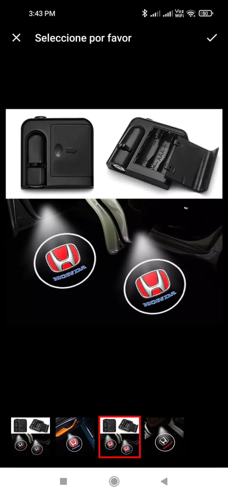 X2 luces LED cortesía puertas - a bateria Honda 5