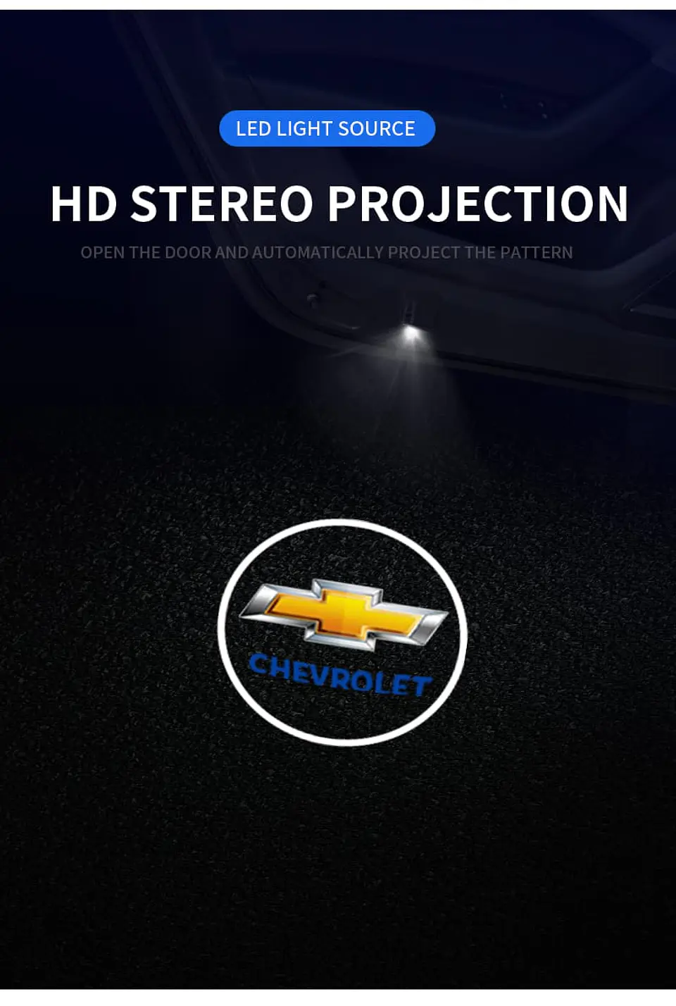X2 luces LED cortesía puertas - a bateria Chevrolet 2