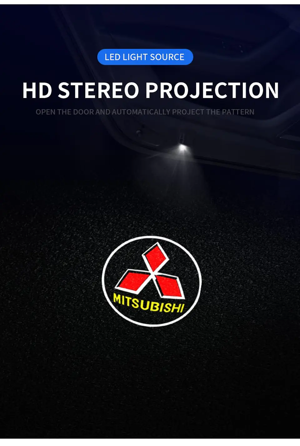 X2 luces LED cortesía puertas - a bateria Mitsubishi 3