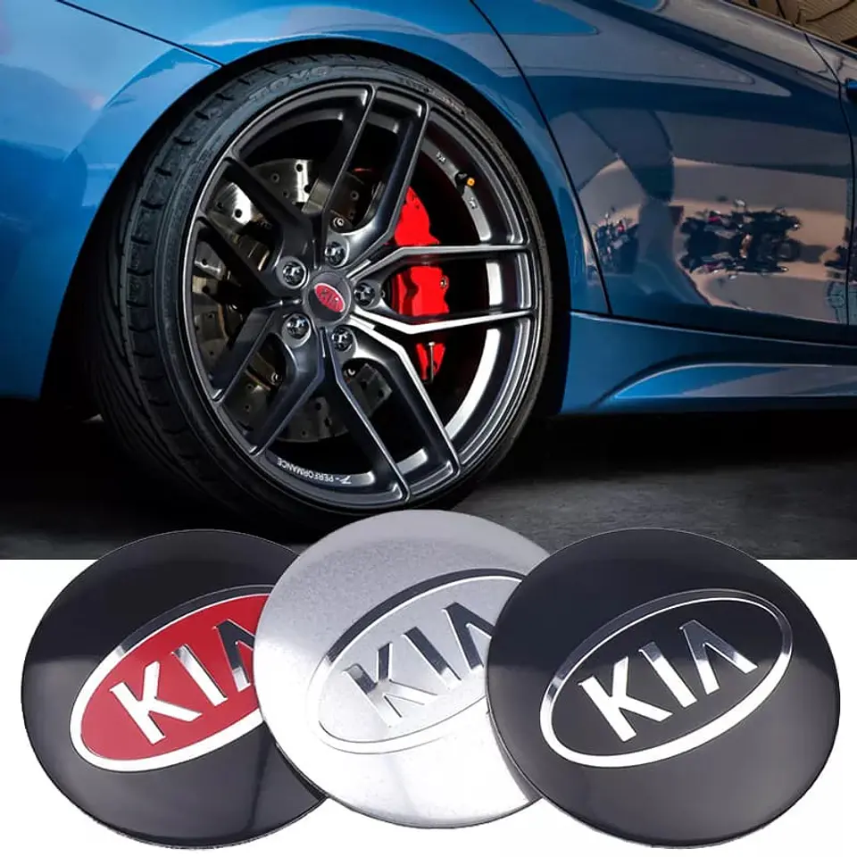 Set X4 Tapa centro de Llantas de autos kia 5
