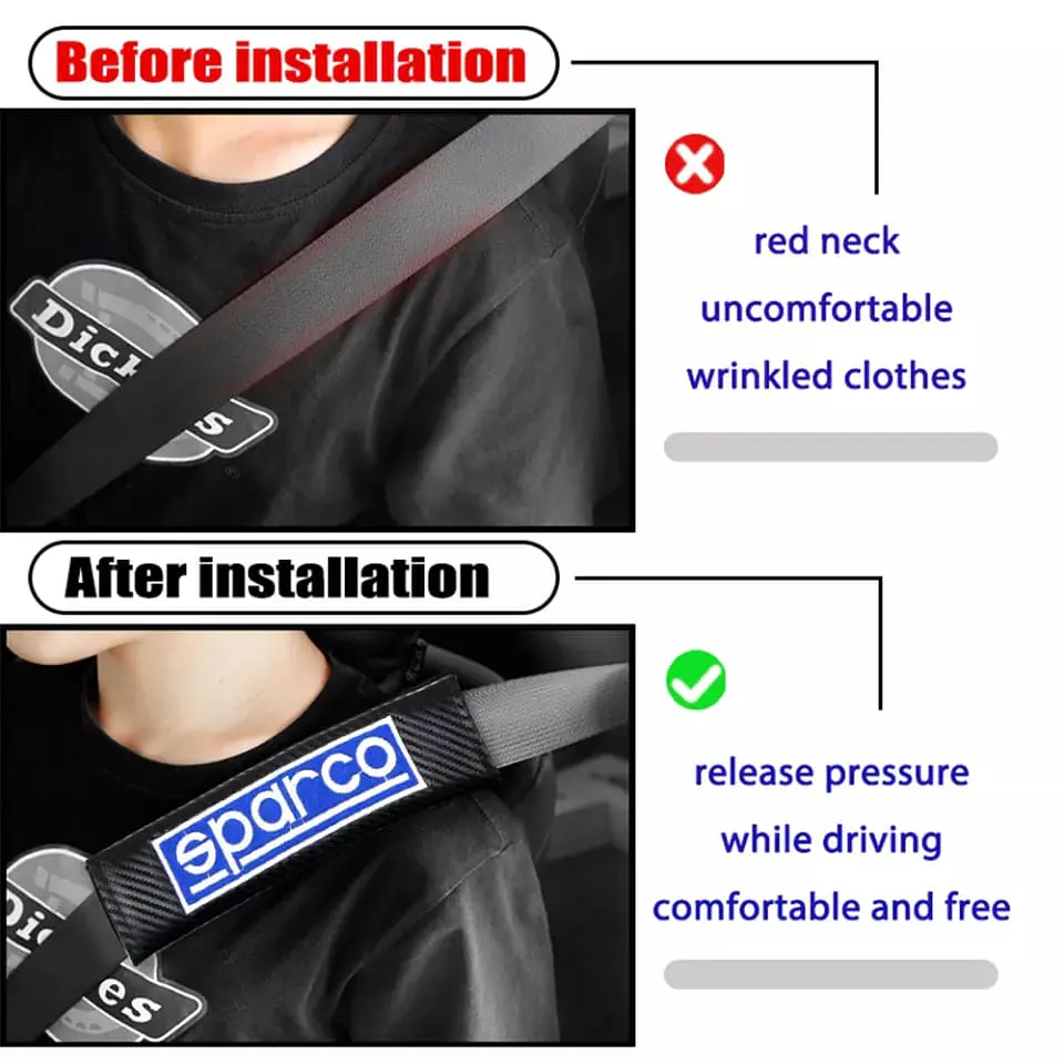 Cubre cinturón de seguridad de autos, almohadillas protectoras Sparco 2