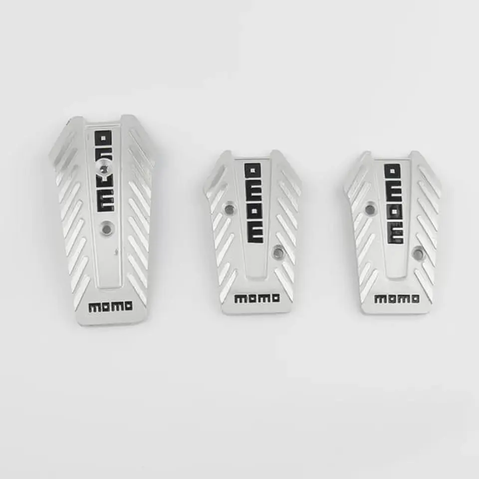 Set cubre pedades de auto Momo 3 piezas de aluminio tunning 3