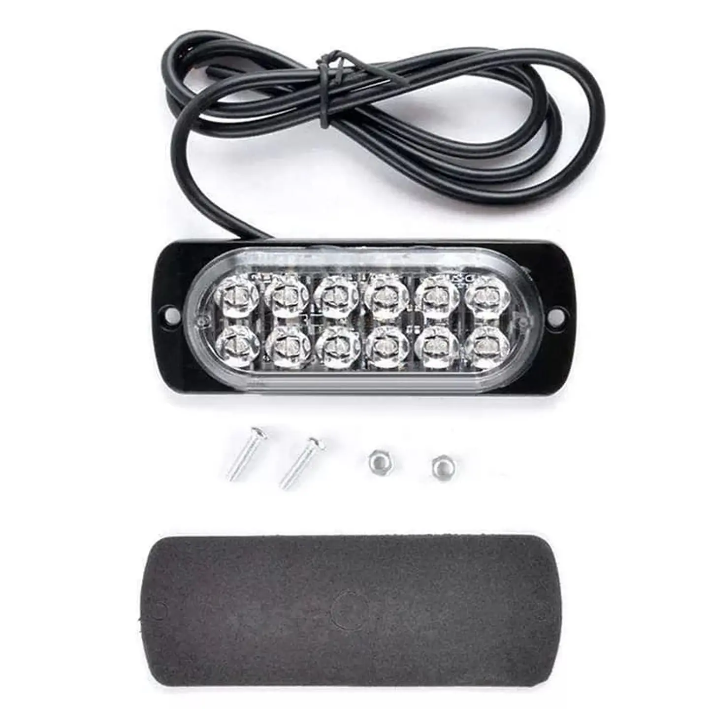 Barra de Luz LED estroboscópica de emergencia para autos amarilla 7