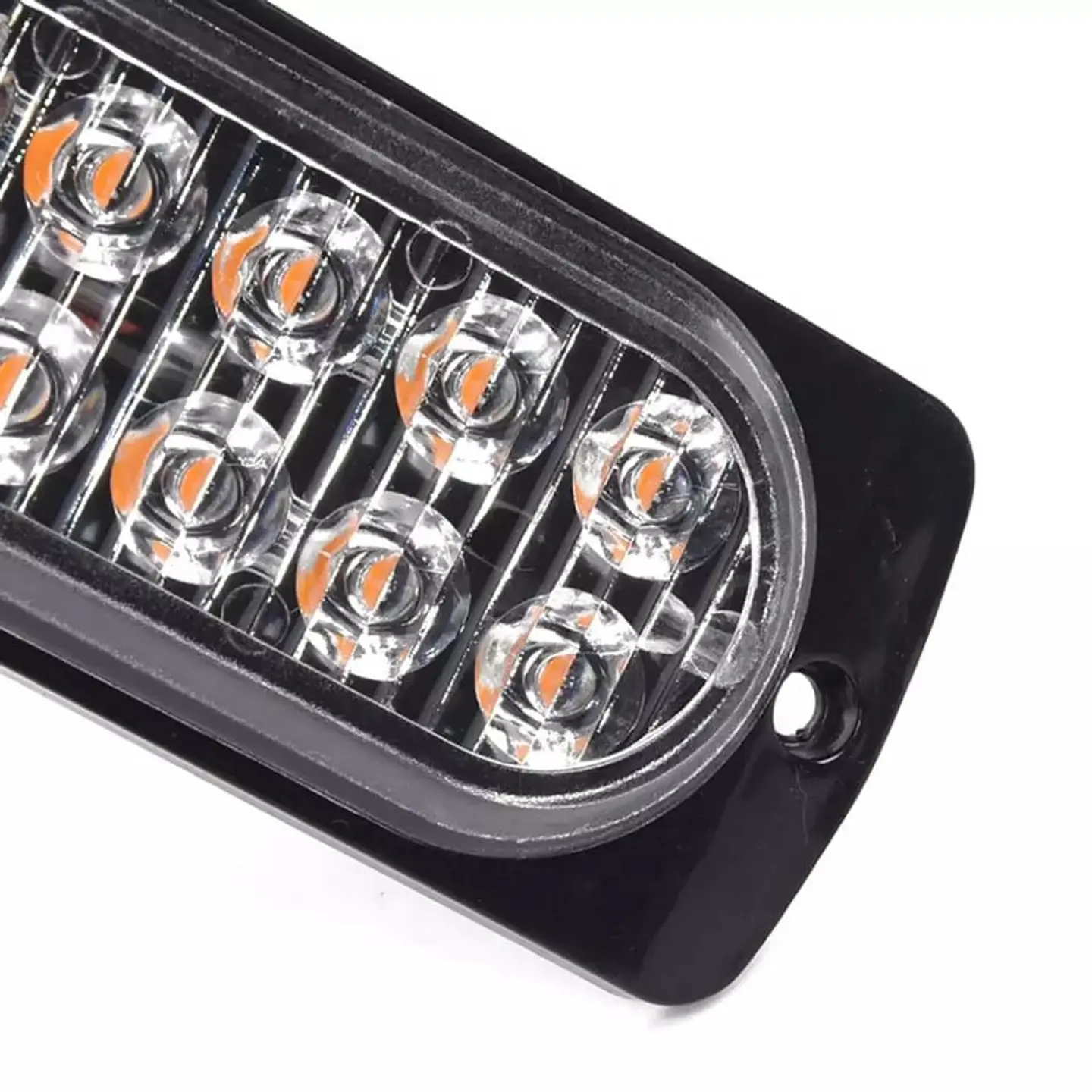 Barra de Luz LED estroboscópica de emergencia para autos amarilla 9