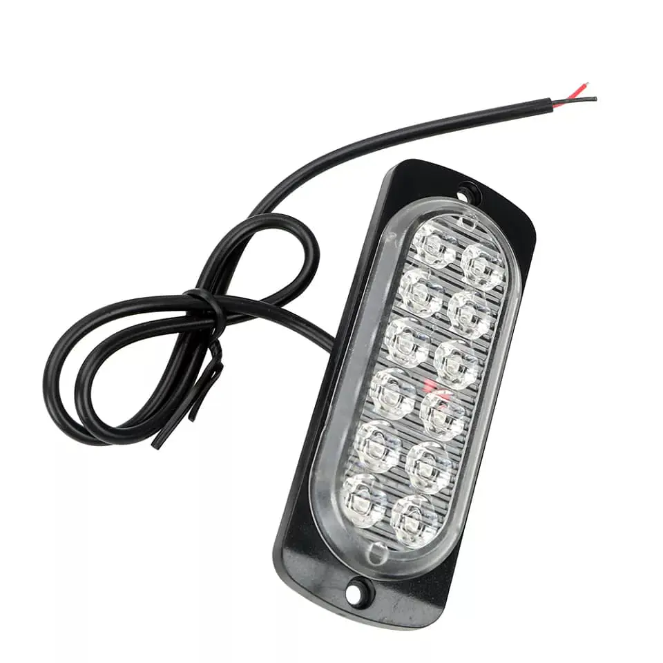 Barra de Luz LED estroboscópica de emergencia para autos amarilla 8