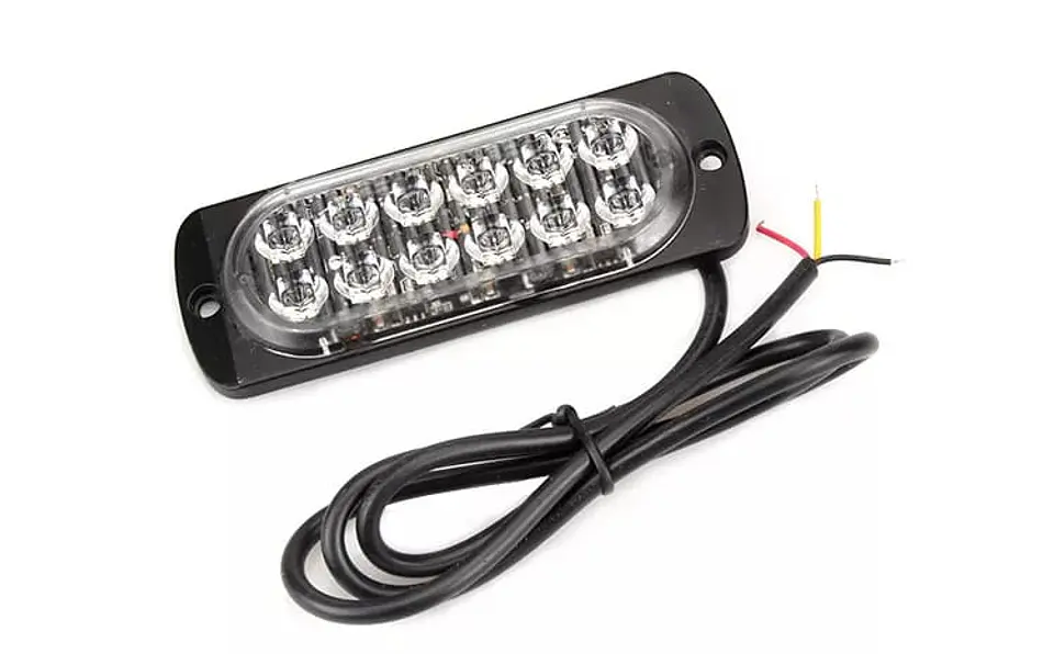 Barra de Luz LED estroboscópica de emergencia para autos amarilla 10