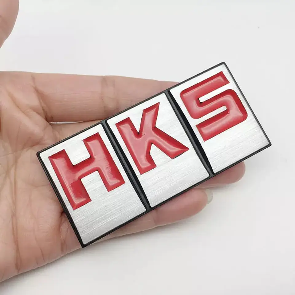Emblema pegatina adhesivo metálico modelo HKS para autos 5