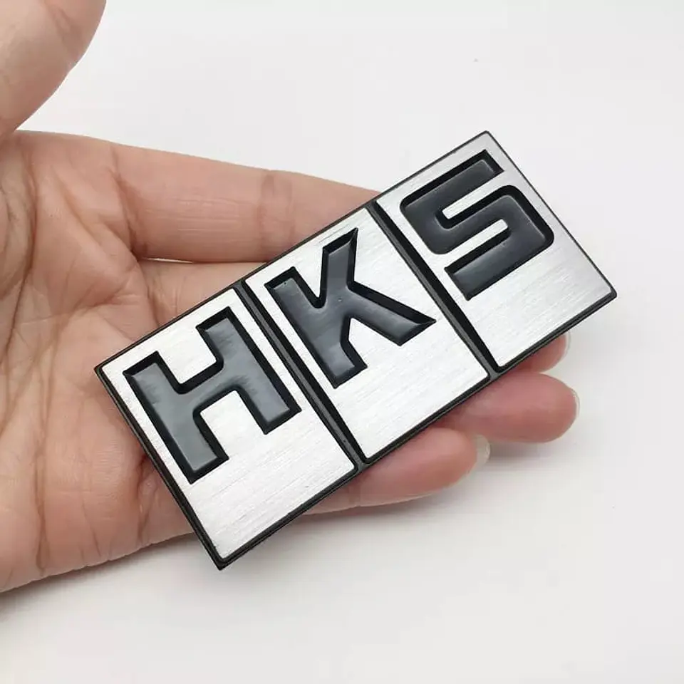 Emblema pegatina adhesivo metálico modelo HKS para autos 8