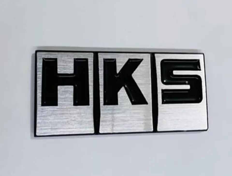 Emblema pegatina adhesivo metálico modelo HKS para autos 10