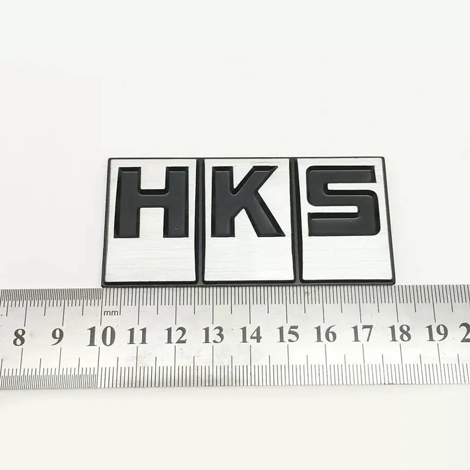 Emblema pegatina adhesivo metálico modelo HKS para autos 12