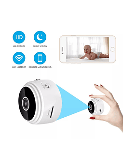 *Oferta* Mini cámara IP WiFi HD tipo espía con aplicación para celulares android y iPhone visión nocturna color blanca
