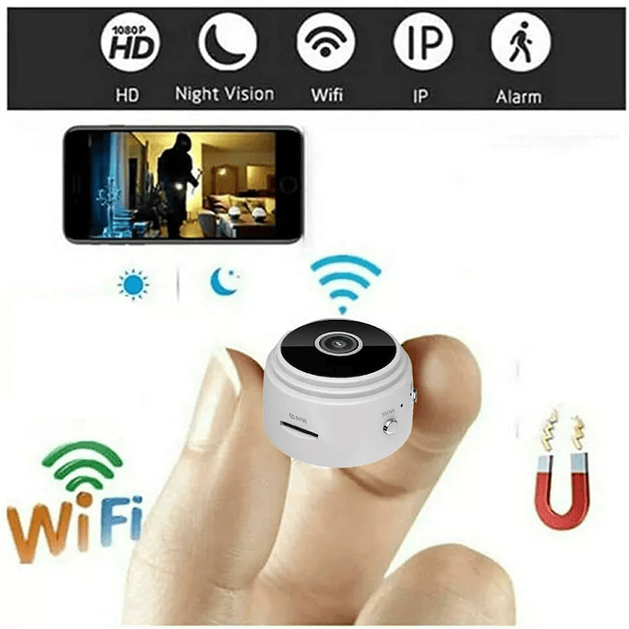 *Oferta* Mini cámara IP WiFi HD tipo espía con aplicación para celulares android y iPhone visión nocturna color blanca 2