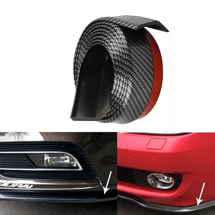 Lip Bumper goma para parachoques delantero tunning universal 2.5mts 1