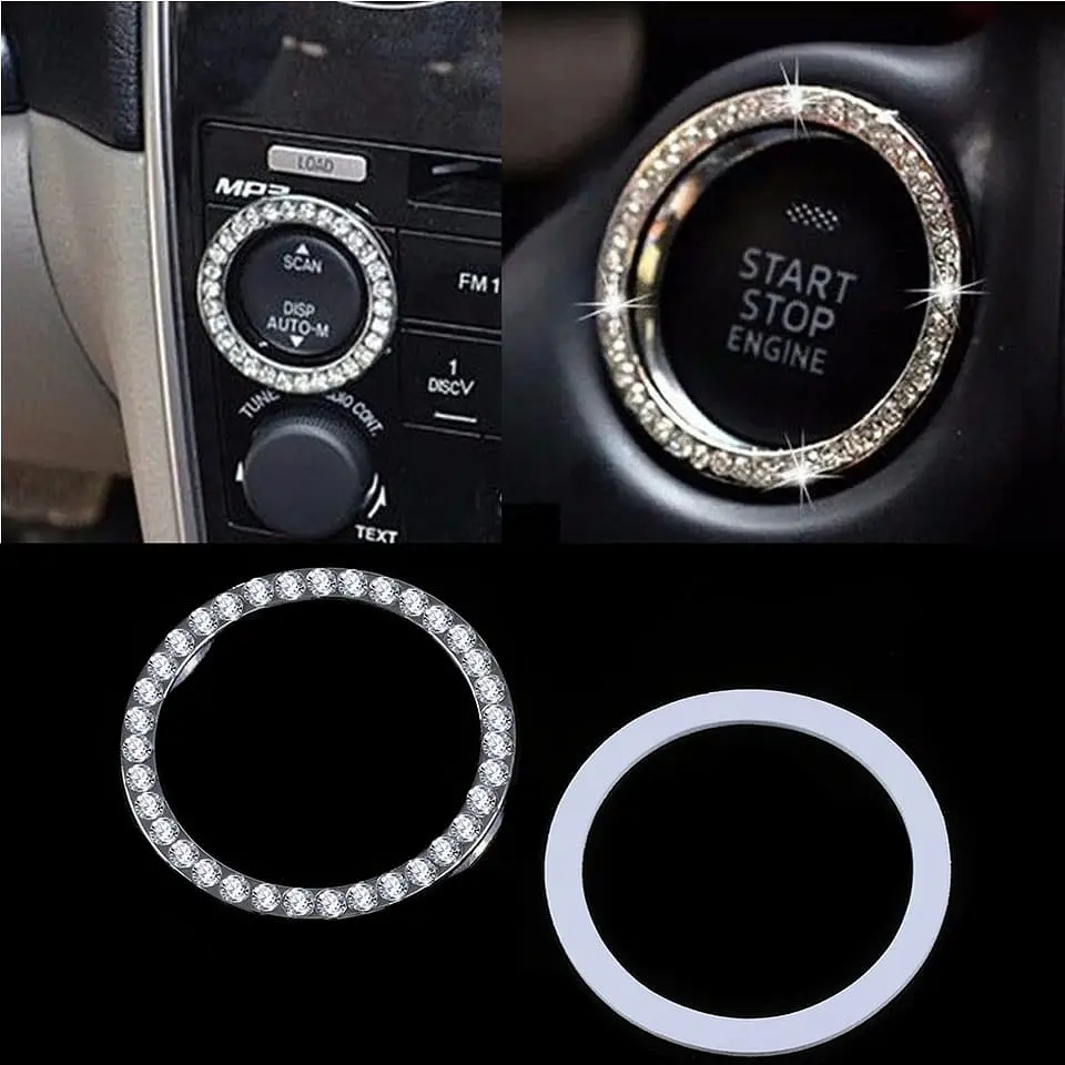 Anillo decorativo de diamantes de imitación para autos y SUV 1