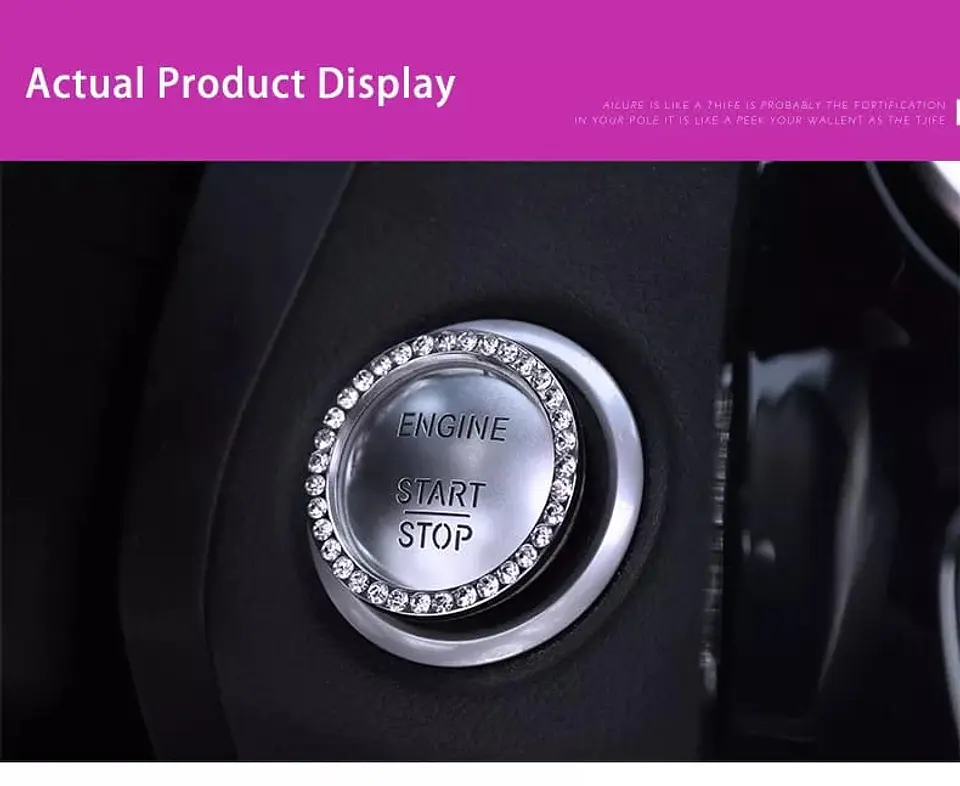 Anillo decorativo de diamantes de imitación para autos y SUV 18