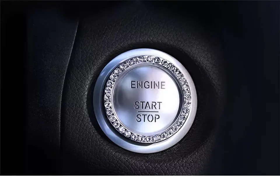 Anillo decorativo de diamantes de imitación para autos y SUV 20