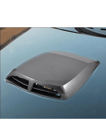 Toma de flujo de aire para capot de autos decorativa tunning Carbono con adhesivo medida 24.7x 33 cm 