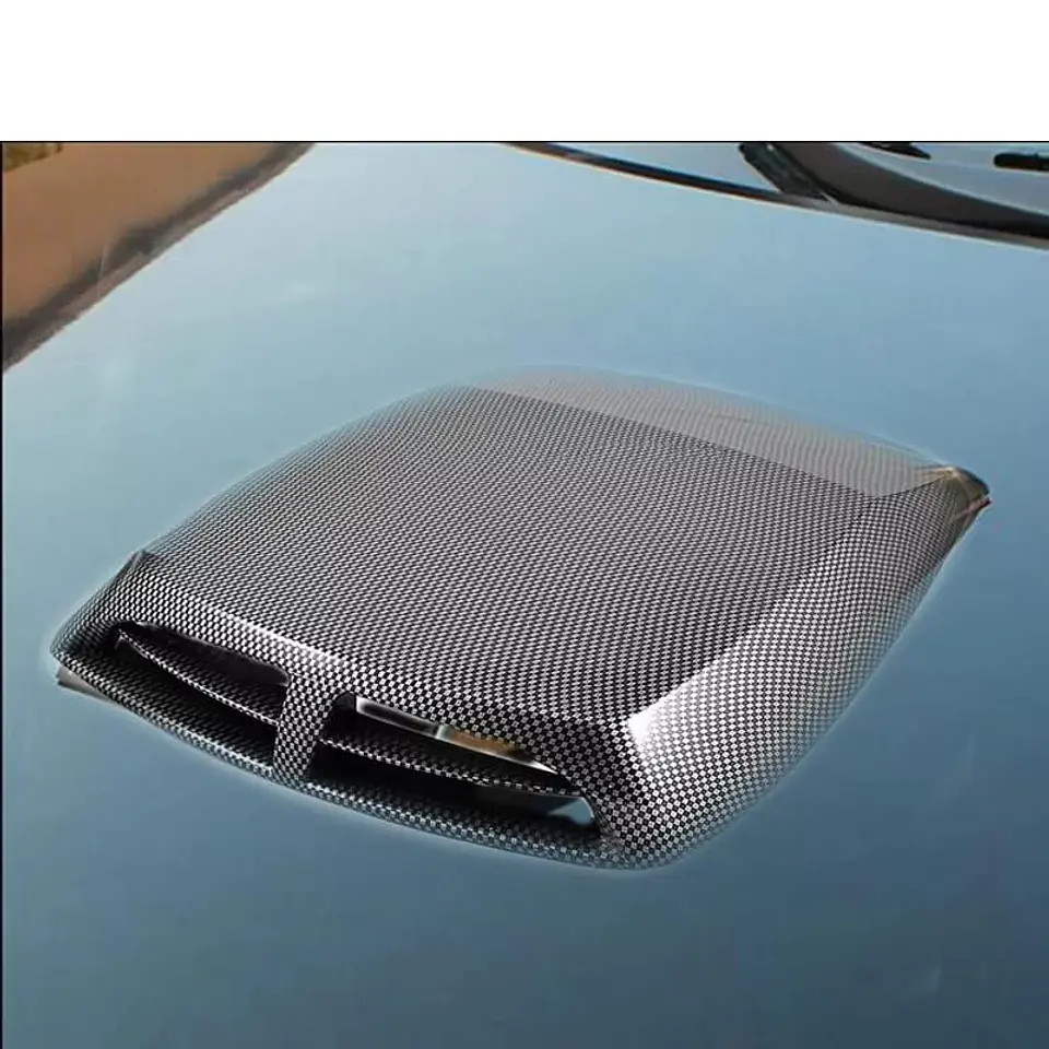 Toma de flujo de aire para capot de autos decorativa tunning Carbono 3