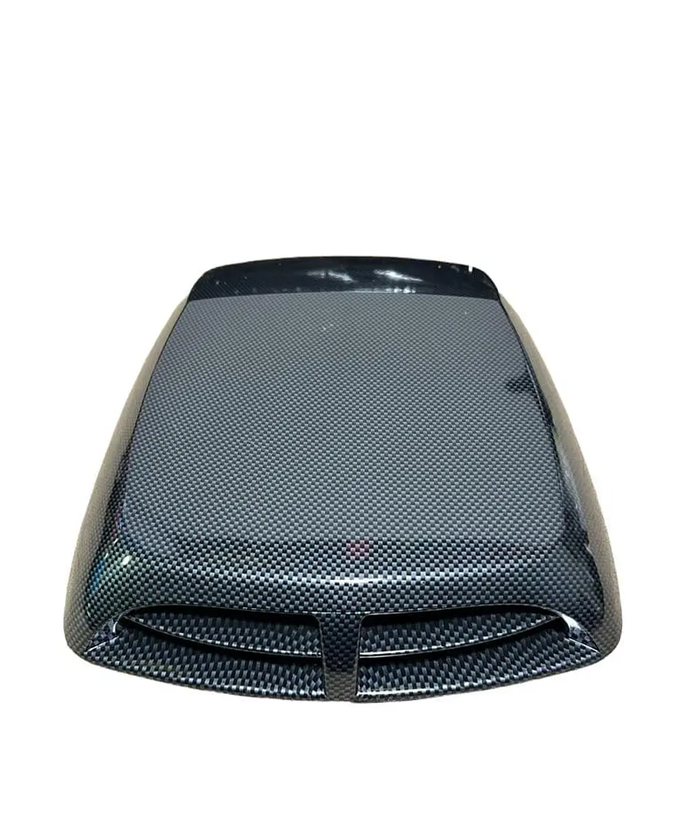Toma de flujo de aire para capot de autos decorativa tunning Carbono 8