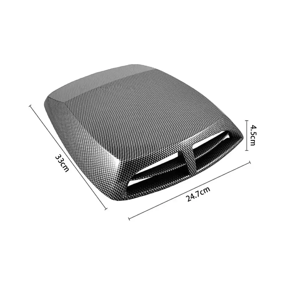 Toma de flujo de aire para capot de autos decorativa tunning Carbono 11
