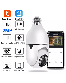 Lámpara inteligente Yoose de 2MP para exteriores, videocámara Wifi, IP, IR, visión nocturna, seguridad del hogar, cámara de videovigilancia, 1080P conexión a soquete de ampolleta 220v 