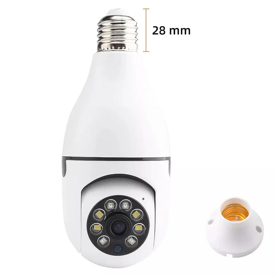 Camara para exteriores, Wifi visión nocturna, conexión a soquete de 7