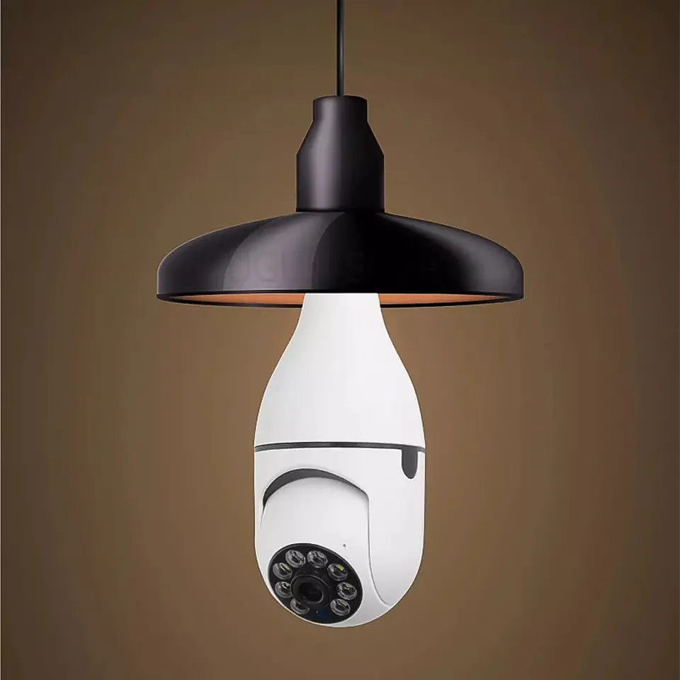 Camara para exteriores, Wifi visión nocturna, conexión a soquete de 8