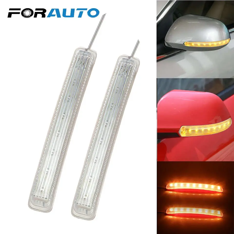 Luz LED de cruce Ambar para espejo retrovisor 2 piezas 3
