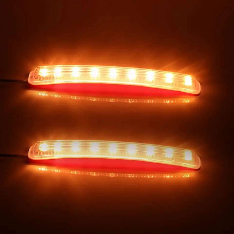 Luz LED de cruce Ambar para espejo retrovisor 2 piezas 4