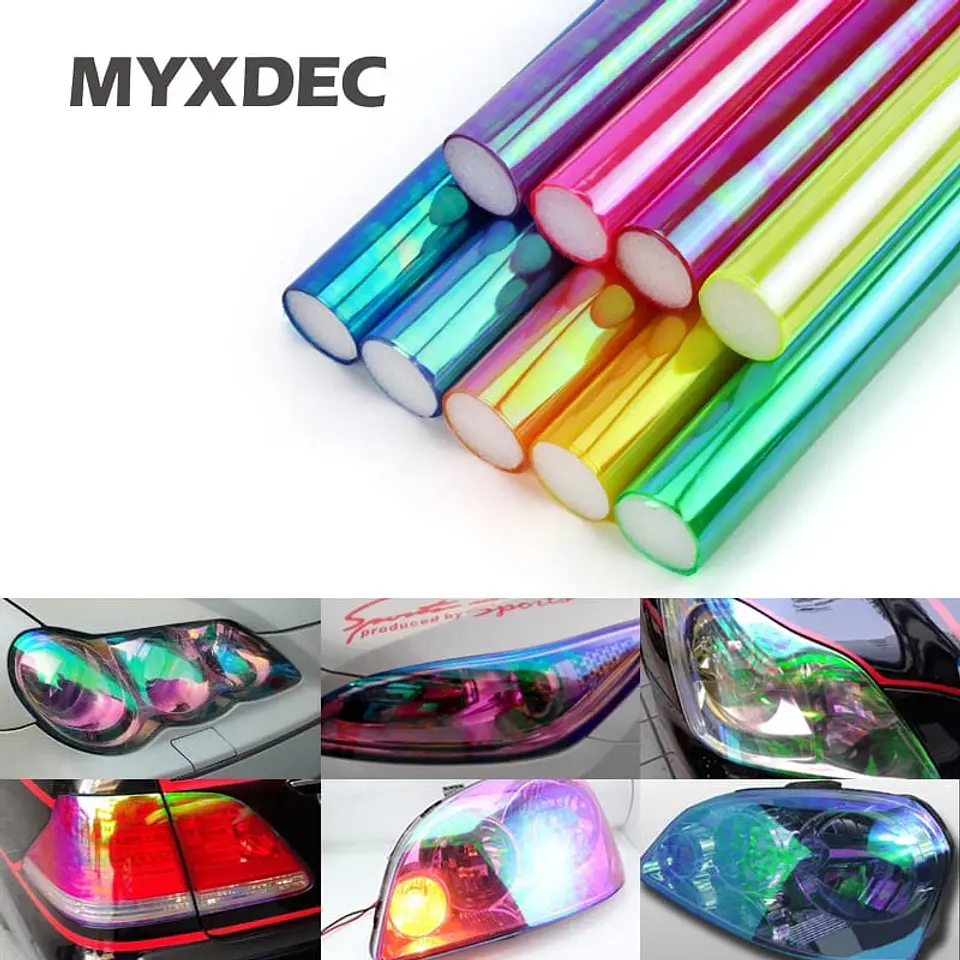 Vinilo adhesivo decorativo tunnig para focos de autos 1mtr x 30cm 28