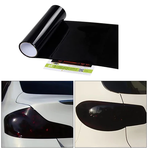 Vinilo para focos tunning Negro Oscuro Brillante 30cmX1mtr