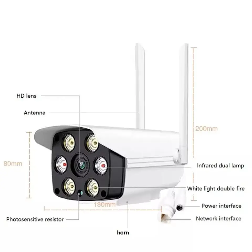 Cámara de seguridad IP WiFi Full HD 1080p Exterior Bala 9