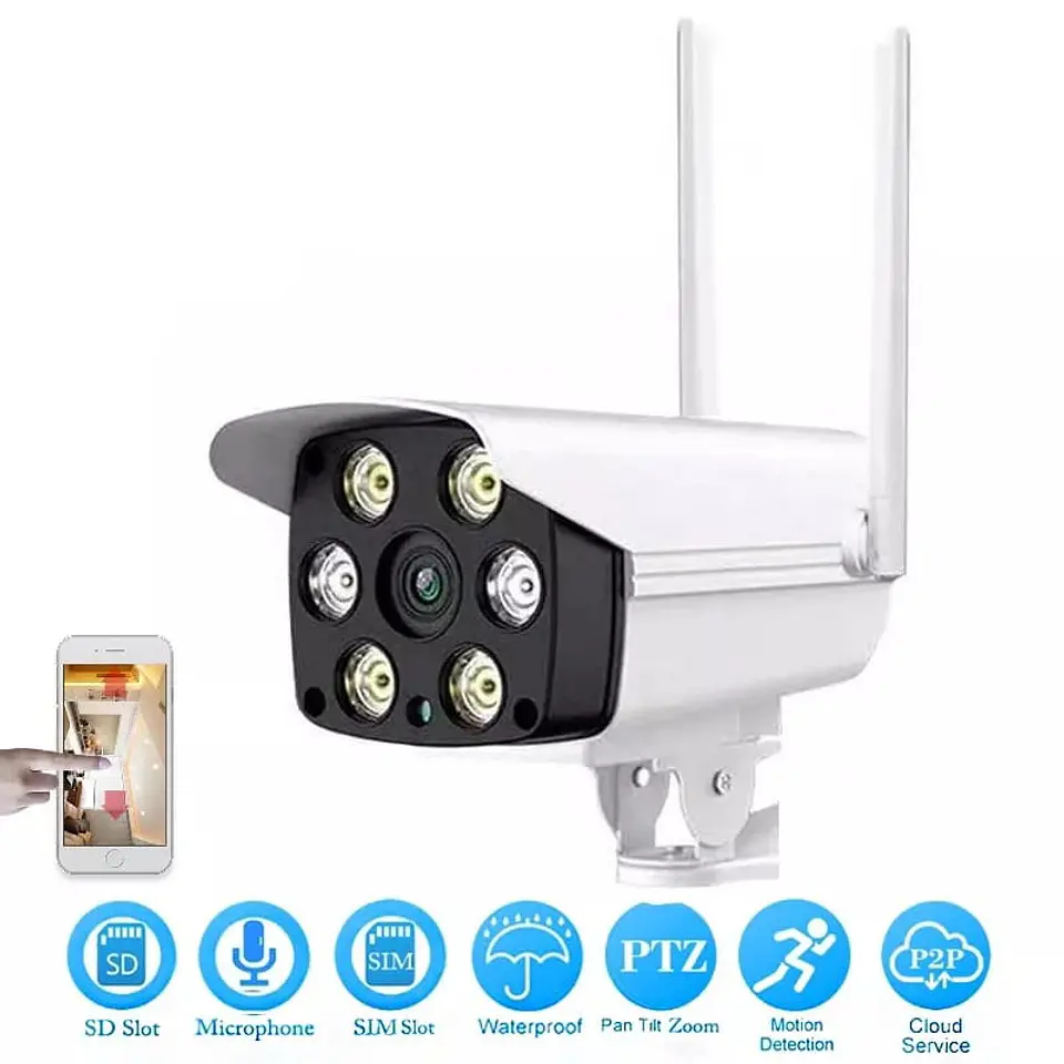 Cámara de seguridad IP WiFi Full HD 1080p Exterior Bala 10