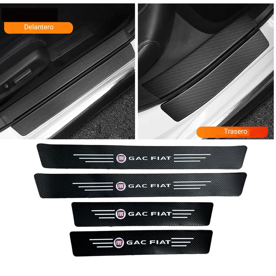 Set De 4 zócalos Para Las Cuatro Puertas del auto Fiat 2