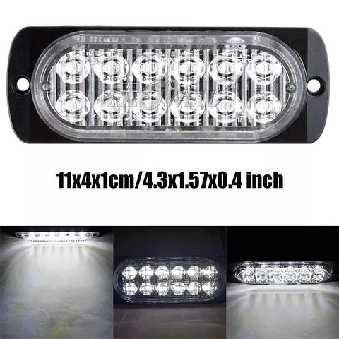 Barra de Luz LED estroboscópica de emergencia 12 led 36 watts