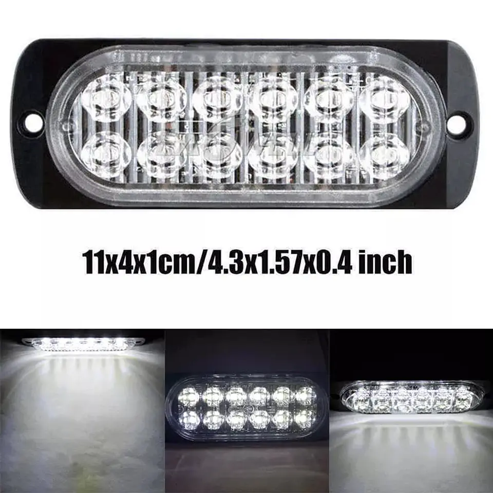 Barra de Luz LED estroboscópica de emergencia 12 led 36 watts 1