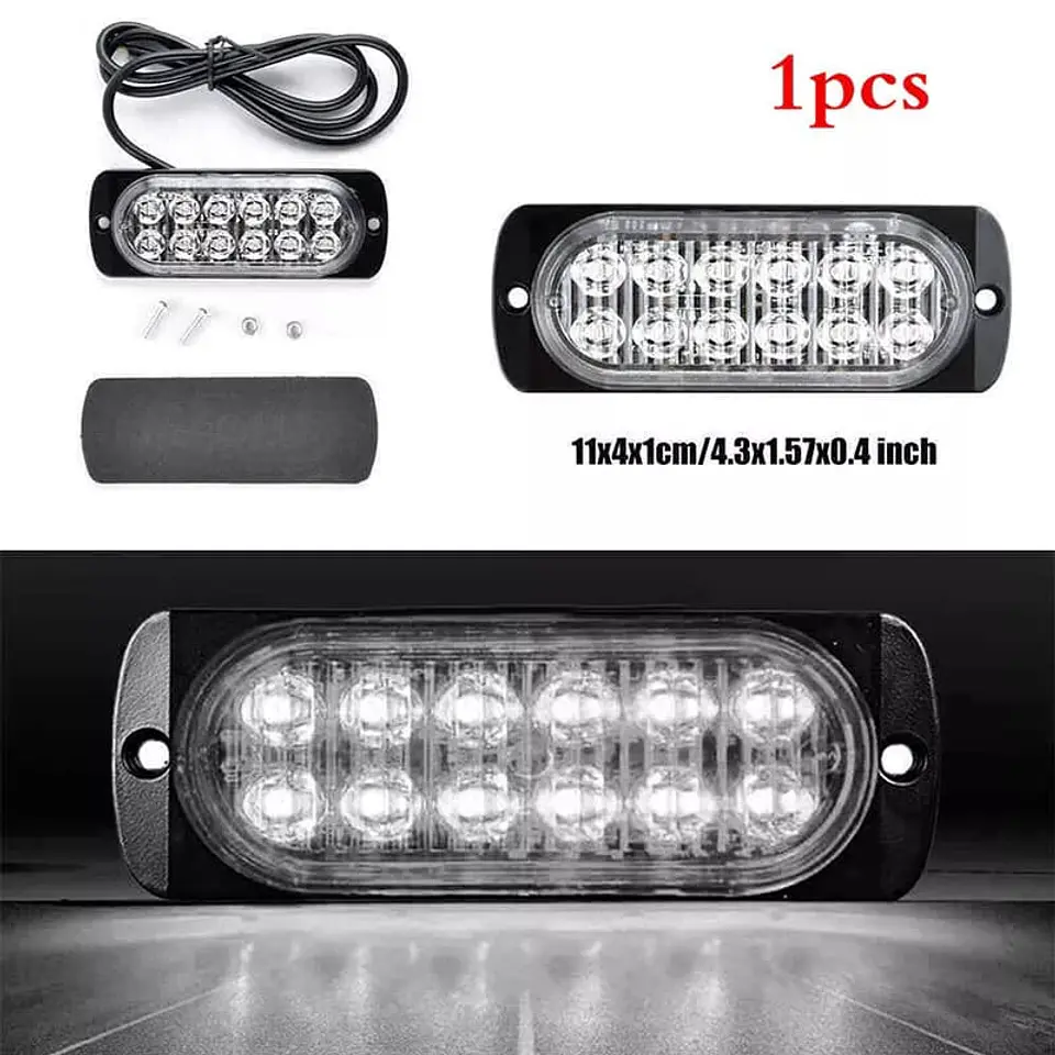 Barra de Luz LED estroboscópica de emergencia 12 led 36 watts 2