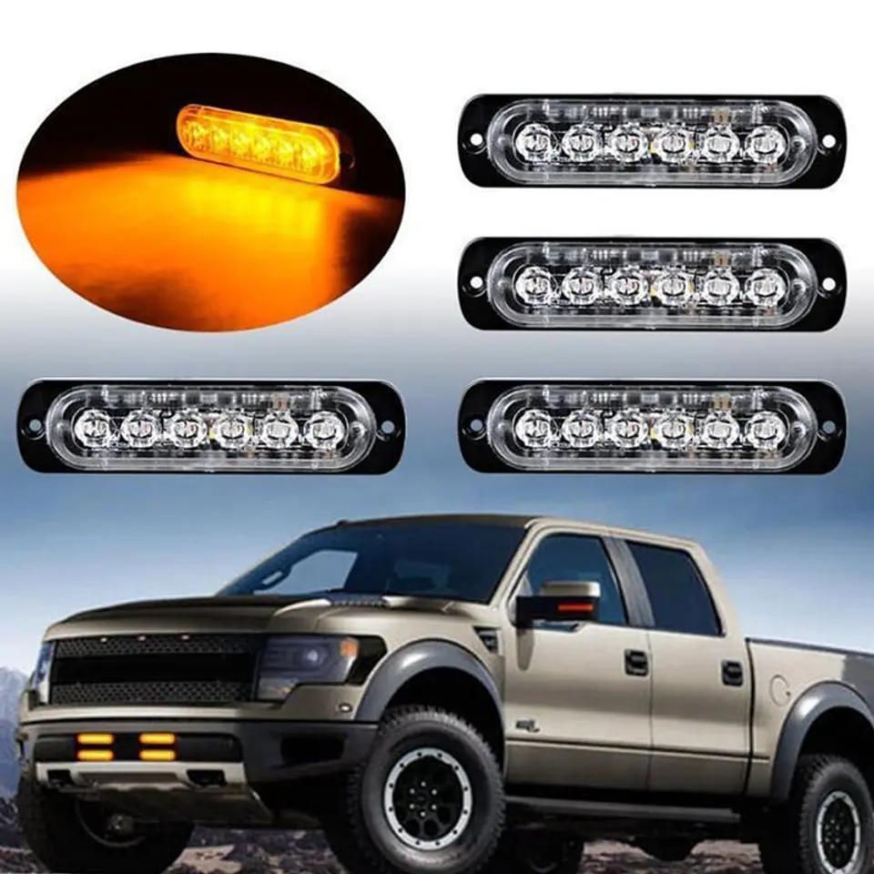 Barra de Luz LED estroboscópica de emergencia 6 led 18 watts 4